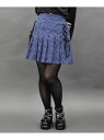 プリーツミニスカパン axes femme POETIQUE アクシーズファム パンツ その他のパンツ ブルー グレー【送料無料】[Rakuten Fashio...