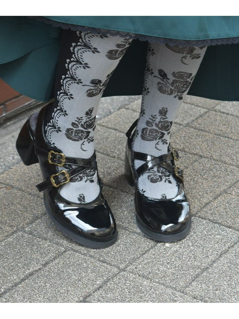 ローズレース風柄タイツ axes femme アクシーズファム 財布・ポーチ・ケース その他の財布・ポーチ・ケ..