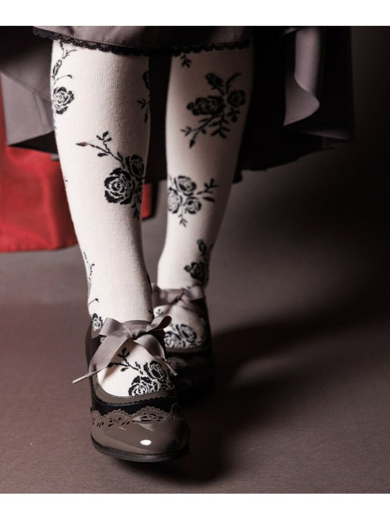 ランダムローズ柄タイツ axes femme アクシーズファム 財布・ポーチ・ケース その他の財布・ポーチ・ケ..