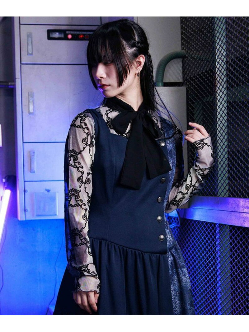 【SALE／30%OFF】前後2WAYチュールプルオーバー axes femme POETIQUE アクシーズファム トップス カットソー・Tシャツ パープル グレー【RBA_E】【送料無料】[Rakuten Fashion]