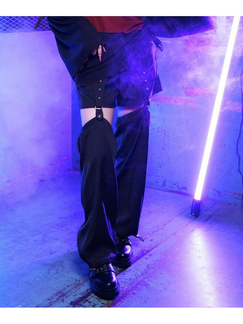 【SALE／30%OFF】ロゴ刺繍セパレートパンツ axes femme POETIQUE アクシーズファム パンツ その他のパンツ ワインレッド ブルー【RBA_E】【送料無料】[Rakuten Fashion]