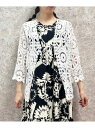 【SALE/14%OFF】刺繍レースカーデ axes femme アクシーズファム トップス カーディガン ホワイト【RBA_E】[Rakuten Fashio...