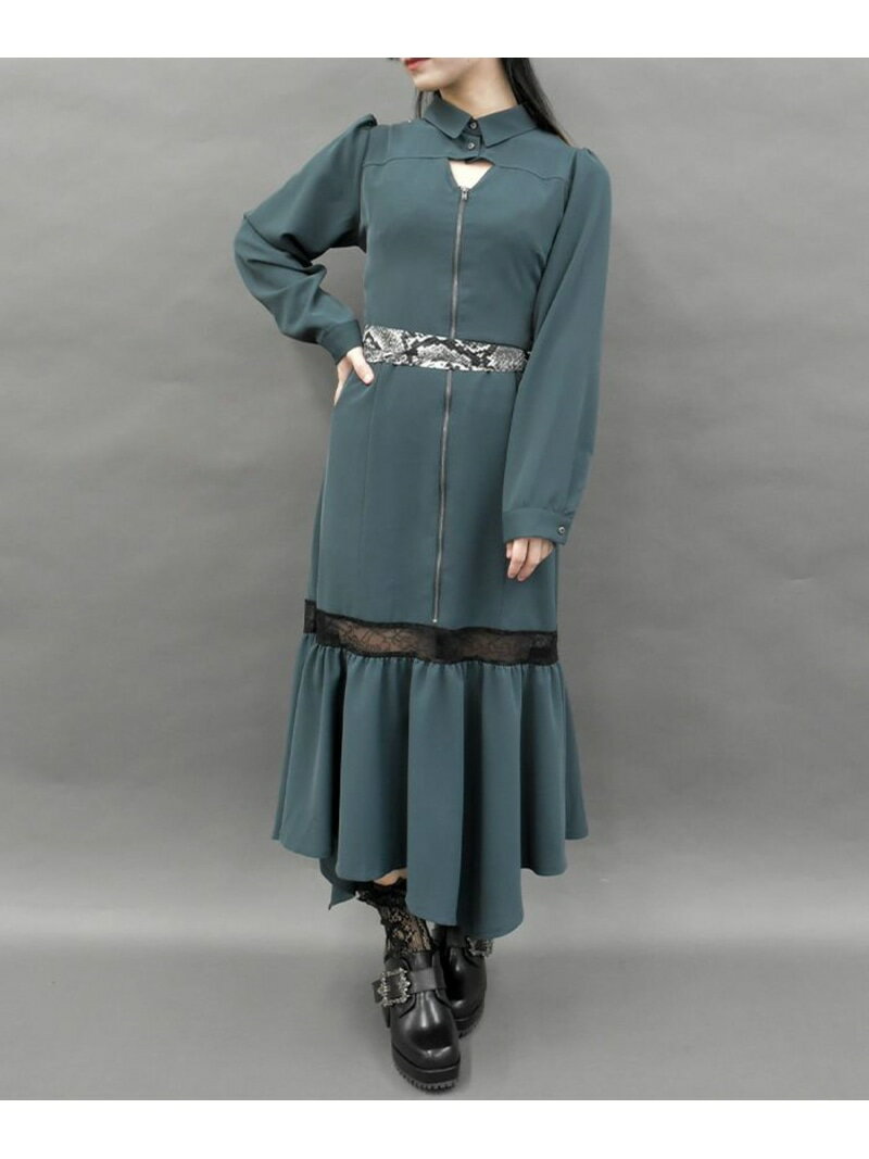 【SALE／50%OFF】スネークベルトロングワンピース axes femme POETIQUE アクシーズファム ワンピース・..