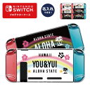 【名入れできる】Nintendo switch スイッチ スイッチプロテクターケース クリアケース ハードケース 保護 Joy-Con コントローラー 収納 任天堂 ニンテンドウ デザイン 名前 プレゼント ゲーム ハワイ ナンバープレート デザイン ハワイアン ナンプレ Summer おしゃれ