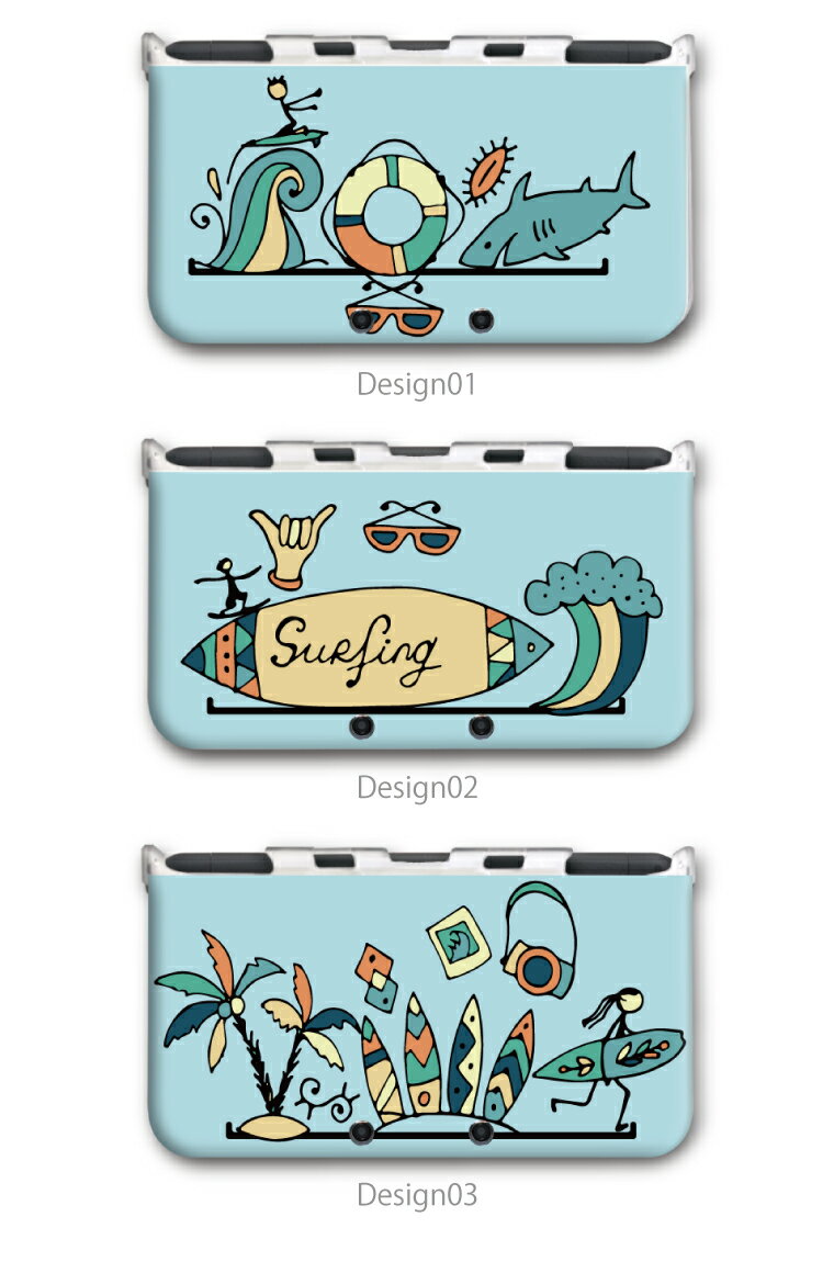 new3DS LL カバー ケース new 3DSLL new 2DS LL 3DS LL カバー Nintendo かわいい おしゃれ 大人 子供 キッズ おもちゃ ゲーム プレゼント SURF サーフ デザイン ハワイアン ハワイ Summer ヤシの木 Honu ホヌ 西海岸 かわいい 子供 キッズ