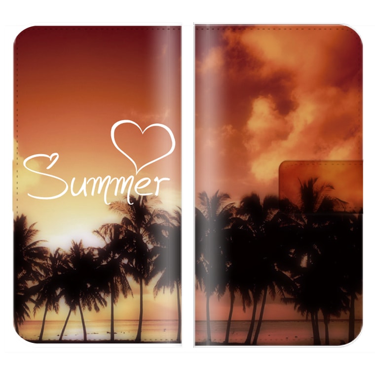 iPhone 14 Pro Max 手帳型ケース iPhone14ProMax ケース 手帳型 送料無料 Summer 夏 デザイン ハワイアン 風景 景色 合皮 レザー オシャレ オリジナル カワイイ 癒し バカンス