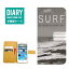 Xperia acro HD SO-03Dケース 手帳型 (M) 送料無料 SURF サーフ モノクロSATURDAYS SURF DAY 夏 太陽 夕焼け グレー ブラック ホワイト オシャレ デザイン