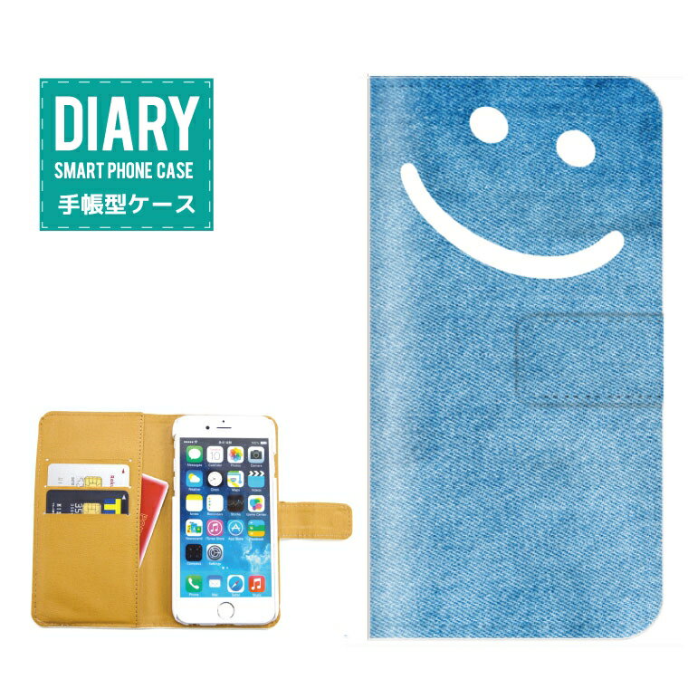 iPhone5 / 5s P[X 蒠^  fj SMILE X}C fUC fj Denim Mintage Be[W jR }[N jRjR Always Smile IV JCC