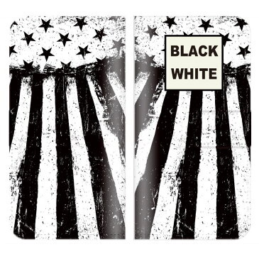 Disney Mobile SH-05F ケース 手帳型 (V) 送料無料 パターン モノクロ デザイン ボーダー ドット ストライプ BLACK WHITE ブラック ホワイト カラー シック ポップ カワイイ 不思議
