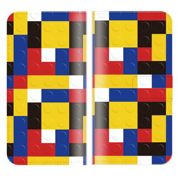 iPhone6s ケース 手帳型 送料無料 ブロック デザイン カラフル 幾何学模様 アート 模様 レインボー レゴ おもちゃ 玩具 キッズ