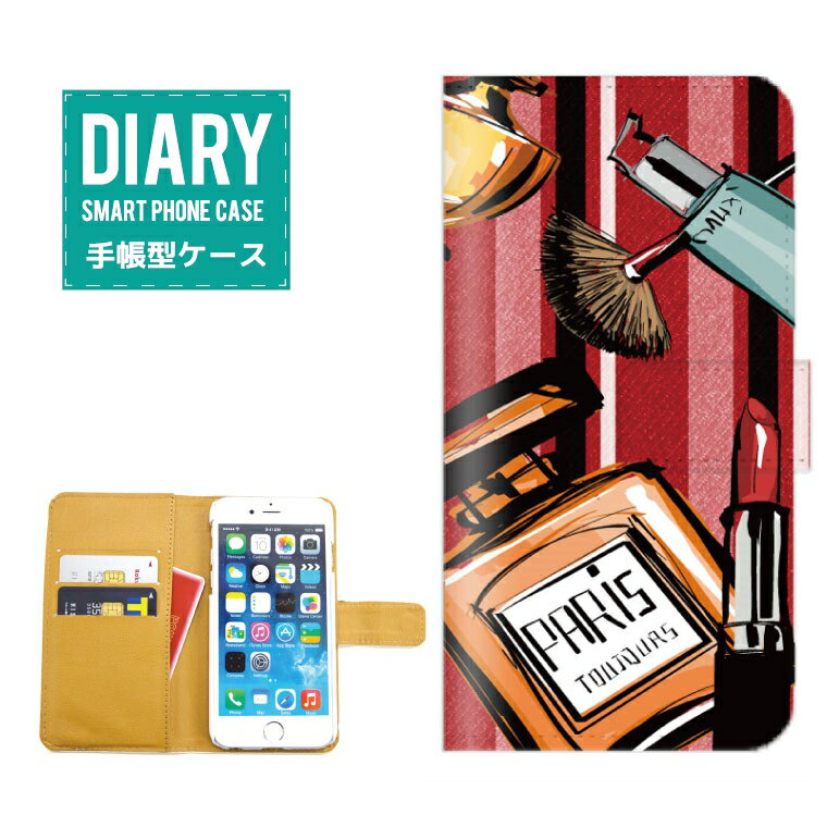 iPhone XR ケース 手帳型 香水ボトル Perfume チェック デザイン フレグランス 女子 カワイイ オシャレ コスメ