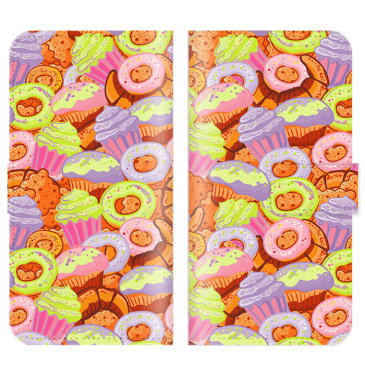 iPhone X ケース 手帳型 おしゃれ スイーツ お菓子 パンケーキ マカロン ドーナッツ いちご ストロベリー チョコレート
