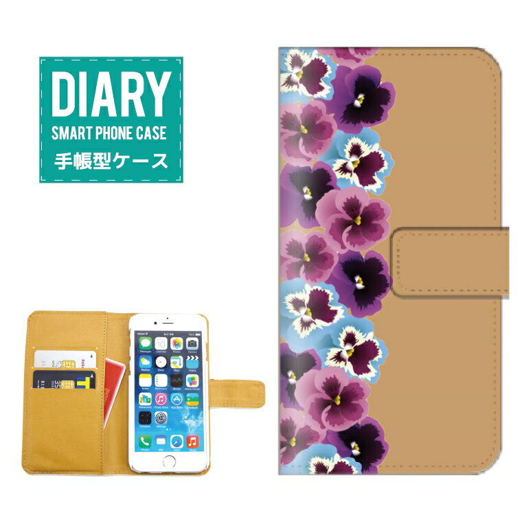 iPhone 14 Pro P[X 蒠^ iPhone14Pro  Galaxy pW[ fUC ԕ t[ Flower Pansy X~ IV 킢