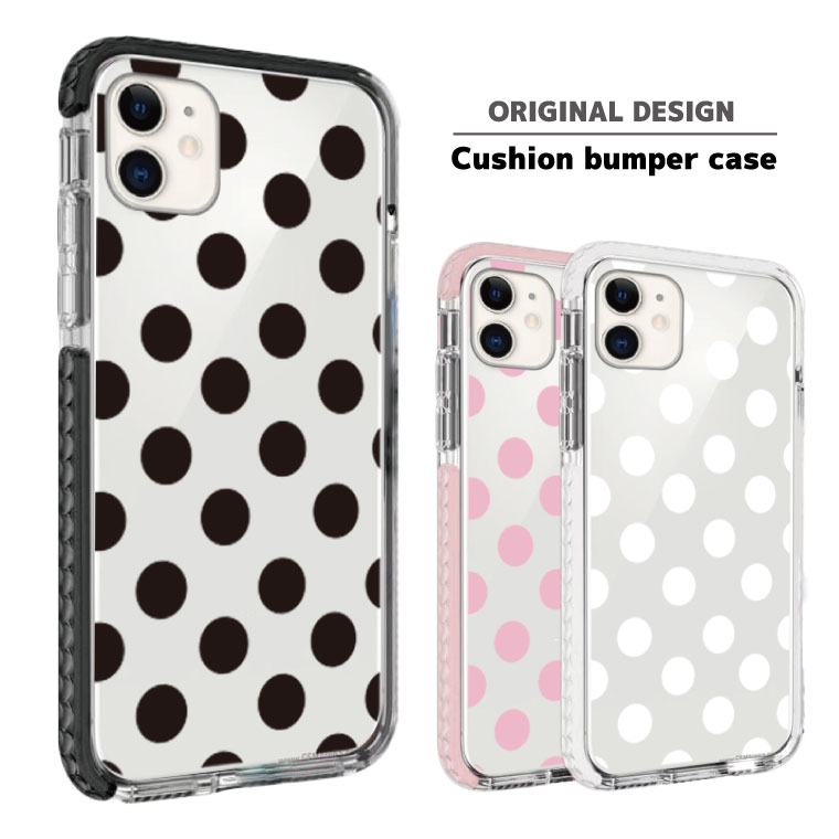 Rakuten - バンパーケース iPhone16 iPhone15 iPhone14 Pro Max 13 Pro mini SE2 SE3 ケース TPUケース スマホケース バンパー 耐衝撃 ドット 水玉 韓国 トレンド 海外 かわいい 可愛い カワイイ