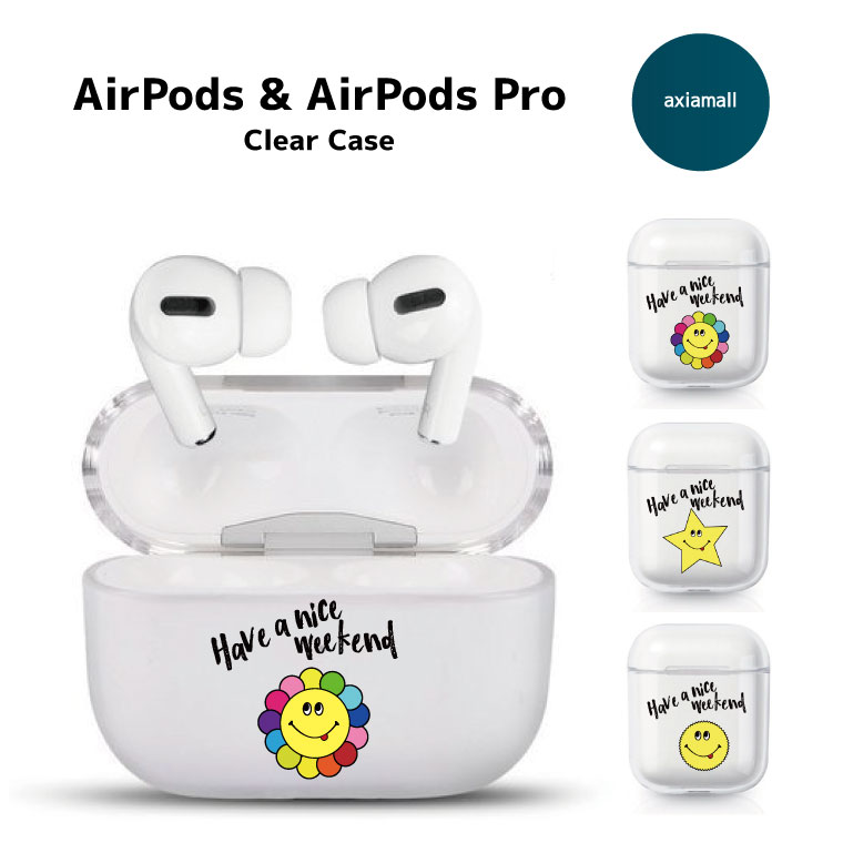 AirPods case アップル イヤホン カバー 衝撃吸収 イヤホンケース カバー ケース アクセサリー アウトドア 極薄 収納バッグ 携帯に 便利 Bluetooth 耐衝撃 保護 収納 イヤホーン エアーポッズ 携帯便利 iPhone 保護カバー シンプル クリア スマイル smile カラフル かわいい