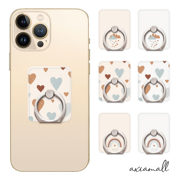 スマホリング ハート トレンド パステル love 可愛い おしゃれ かわいい リング iPhone13 iPhone12 iPhone11 iPhone SE AQUOS Galaxy Xperia OPPO