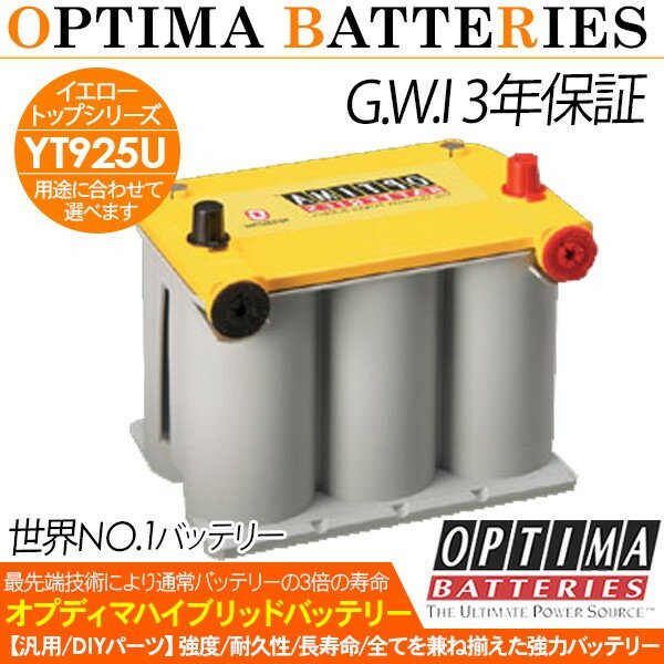 バッテリー OPTIMA オプティマ イエロートップ D1000S YTS-4.2L 日本正規品 カーバッテリー 自動車