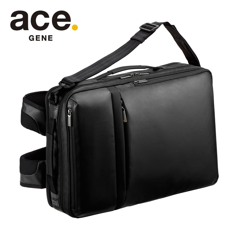 ACEGENE 【革ケアキット/防水スプレー どちらかプレゼント！】エースジーン ace.GENE 3WAYビジネスバッグ ガジェタブルWR 55545