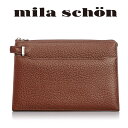 セカンドバッグ 197202 ミラショーン mila schon 3角マチ 29cm Nero ネロ