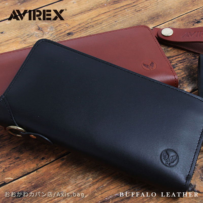 アビレックス アヴィレックス AVIREX ラウンドファスナー長財布 FAHNE2 ファーネ2 ax9302 トップガン 　メンズ バイカー　ミリタリー 人気 ブランド