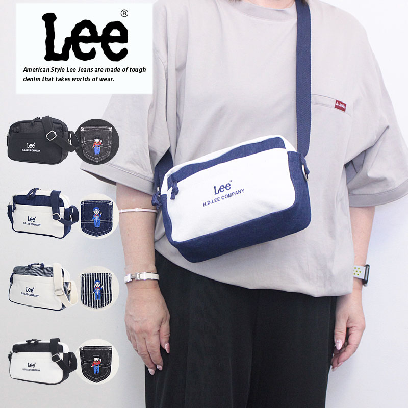 リー Lee 横型 ショルダーバッグ バディ Buddy 320-1401 【メール便配送商品/ラッピング不可】 刺繍ロゴ バディ・リー Buddy Lee デニム 斜め掛け ミニショルダー 肩掛け シンプル 機能性 普段使い お出かけ 散歩 街歩き 売れ筋 ブランド 人気 正規取扱店