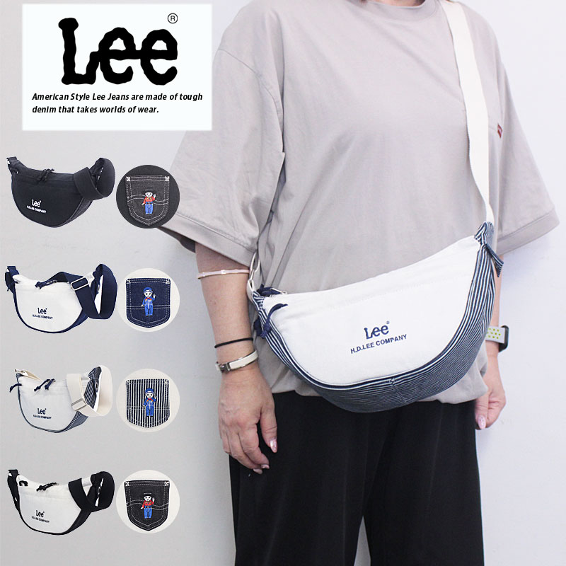 リー Lee 三日月 ショルダーバッグ バディ Buddy 320-1402【メール便配送商品/ラッピング不可】 刺繍ロゴ バディ・リー Buddy Lee デニム 斜め掛け ミニショルダー 肩掛け シンプル 機能性 普段使い お出かけ 散歩 街歩き 売れ筋 ブランド 人気 正規取扱店
