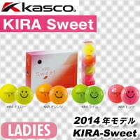 【7/25限定 ポイント最大25倍】【14年】Kasco（キャスコ） KIRA-Sweet レディース ゴルフボール 1ダース（12球入り）