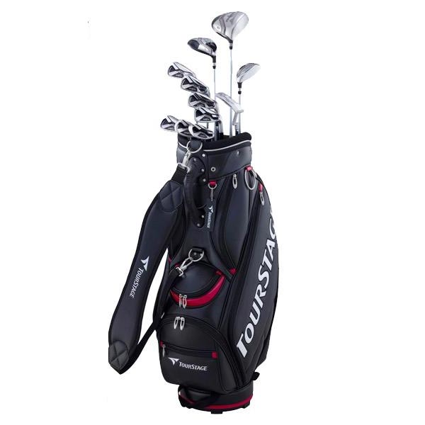 ●TOURSTAGE V6000 ツアーステージ メンズ クラブセット12点 クラブ（W1、W5、U4、I#6-9、PW、AW、SW、PT）＋キャディバッグ 日本正規品 ブリヂストン【50030】