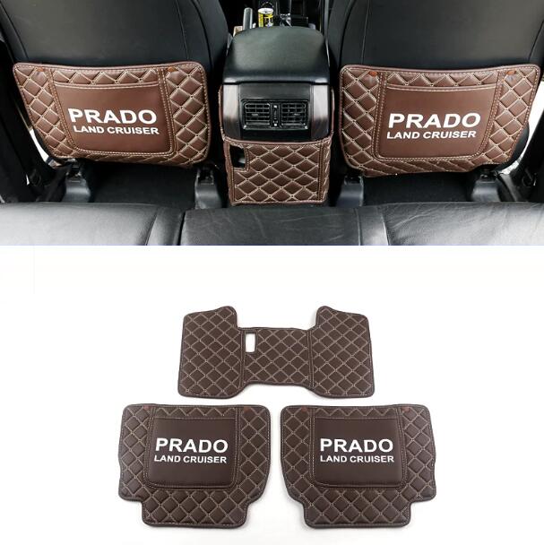 型式： トヨタ ランドクルーザー プラド 150系TRJ150/GRJ151/GDJ150/GDJ151 TX/TX ”Lパッケージ/TZ-G 全グレード対応 対応年式： 2010年9月~2020年 商品数量：3P 素材：合皮 マジックテープ＋バックル取付