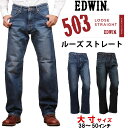 【10%OFF】38～50インチ EDWIN エドウィン 503 ルーズ