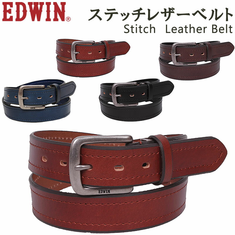 Stitch Leather Belt(Xeb`U[xg)EDWIN/GhEB/GhEC/v/QPER10-110988ANXOM/AXS SANSHIN/TVyō4290i{̉i3900jz