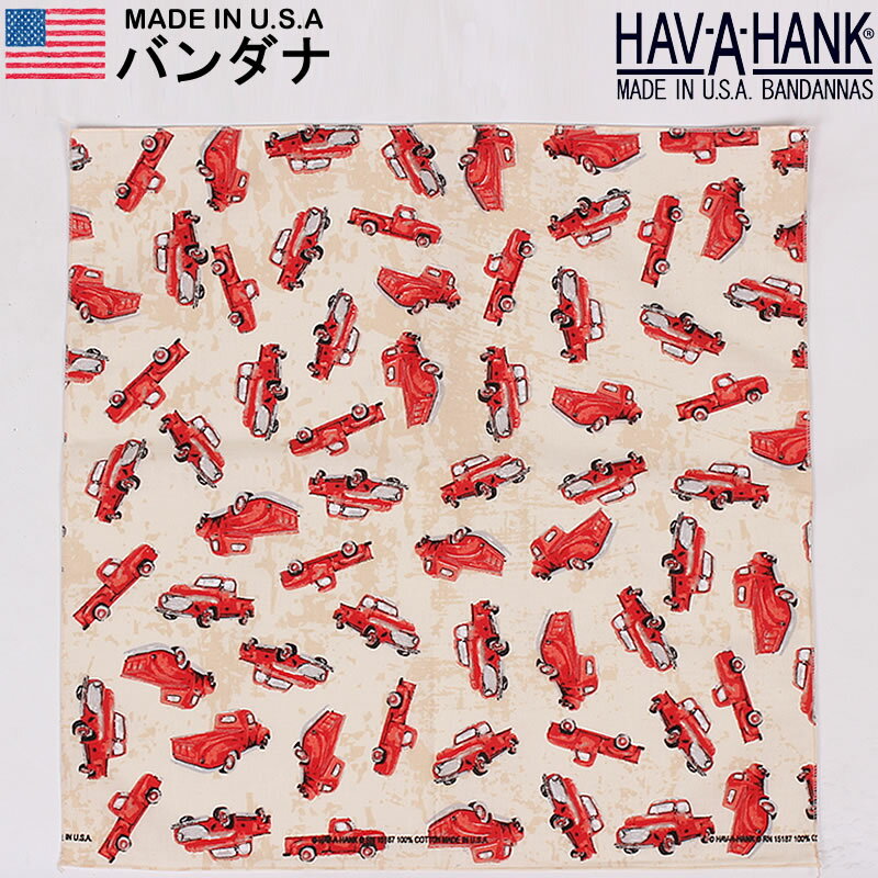 HAV-A-HANK　ハバハンク バンダナ（トラック）HAVAHANK_NOV534【ゆうパケット200円（ポスト投函・日時指定不可）対応商品】【税込￥495（本体価格￥450）】