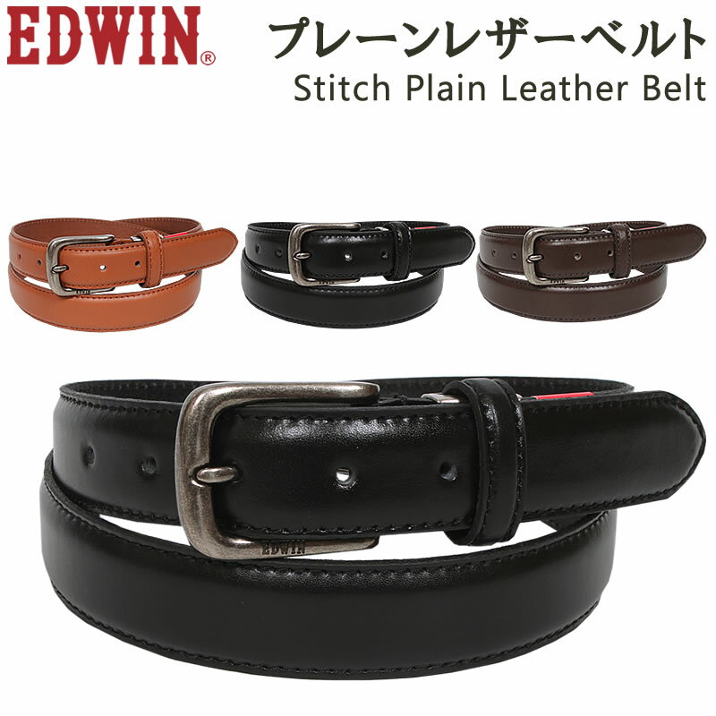 Stitch Plain Leather Belt(v[ U[ xg)EDWIN/GhEB/GhEC/v/EDWIN--0110936ANXOM/AXS SANSHIN/TVyō2189i{̉i1990jz