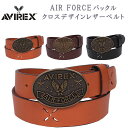 【SALE】AIR FORCEバックル Cross Design Leather Belt(クロスデザインレザーベルト)AVIREX/アビレックス/アヴィレック...