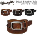 Stitch Leather Belt(ステッチ レザーベルト)ヴィンテージ感溢れるレザーベルト!!Wrangler/ラングラー/WR4027アクス三信/AXS SANSHIN/サンシン【税込￥3190（本体価格￥2900）】