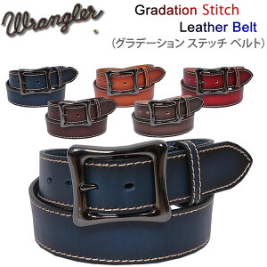 ڤ椦ѥåԲġGradation Stitch Leather Belt(ǡ󥹥ƥå쥶٥)Wrangler/󥰥顼/쥶٥/֥å˥åWR4191/AXS SANSHIN/󥷥ǹ3850βʡ3500ˡ