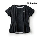 【15日0時〜26時間限定 最大P40倍】ADMIRAL レディース キルトプリントペプラムフレアTEE ATLA441-018 2024FW チャコール 吸水...
