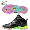 【サイズ交換片道送料無料】24FW ミズノ ウエーブダイバース LG4 Ltd ブラック×グレー×ネオライム(K1GF247552) レディス レディース メン...