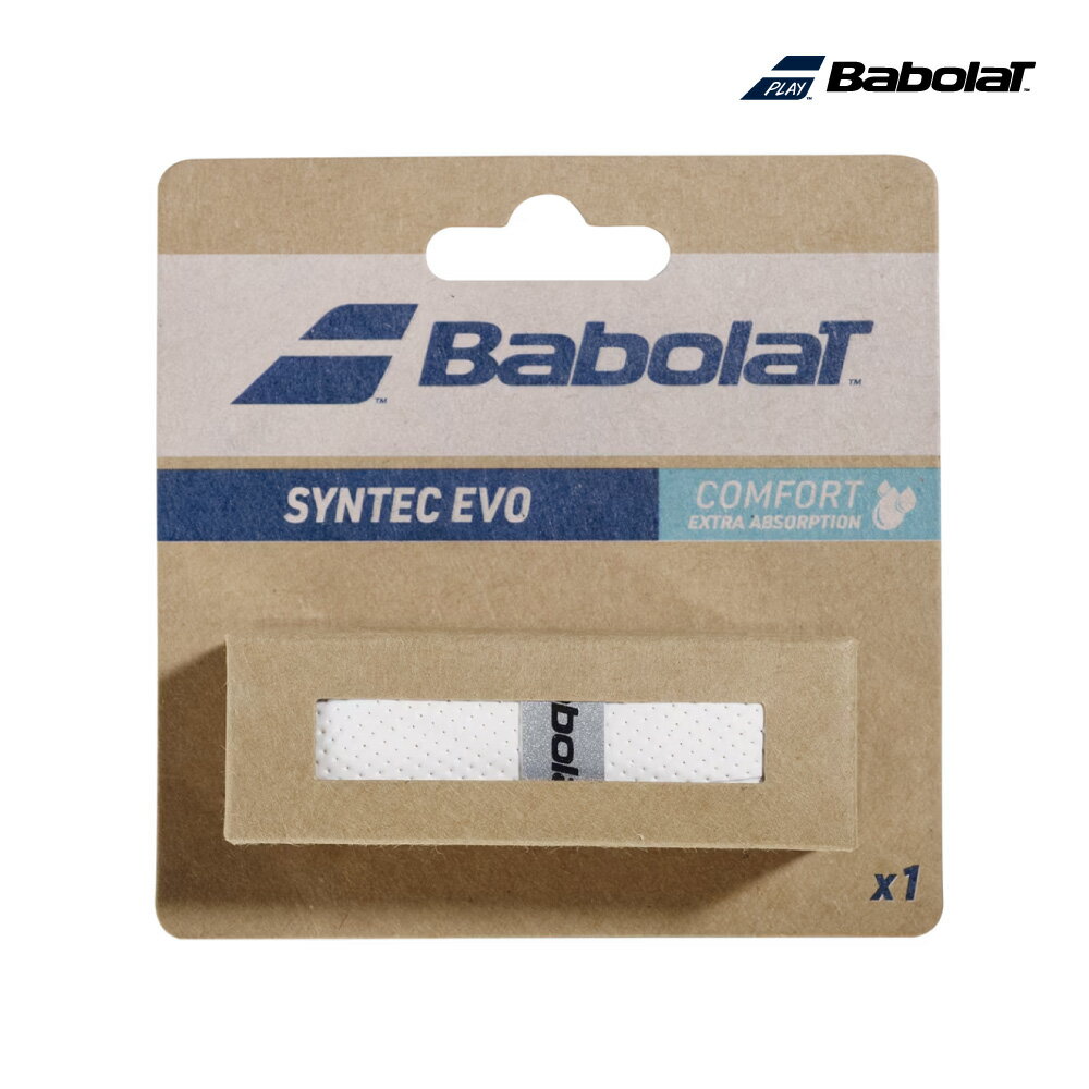 Babolat　Syntec Evo　ホワイト　670067-wh　リプレイスメントグリップ　1本入り　バボラ　テニス アク..