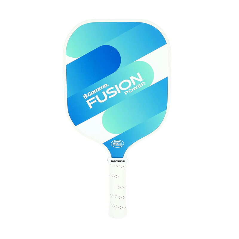 アクトス楽天市場店のGAMMA ピックルボールパドル FUSION POWER (ブルー&グリーン) PICKLEBALL PADDLE ラケット ガンマ BLUE&GREEN 13mm 試合 ゲーム 初心者｜アングル2