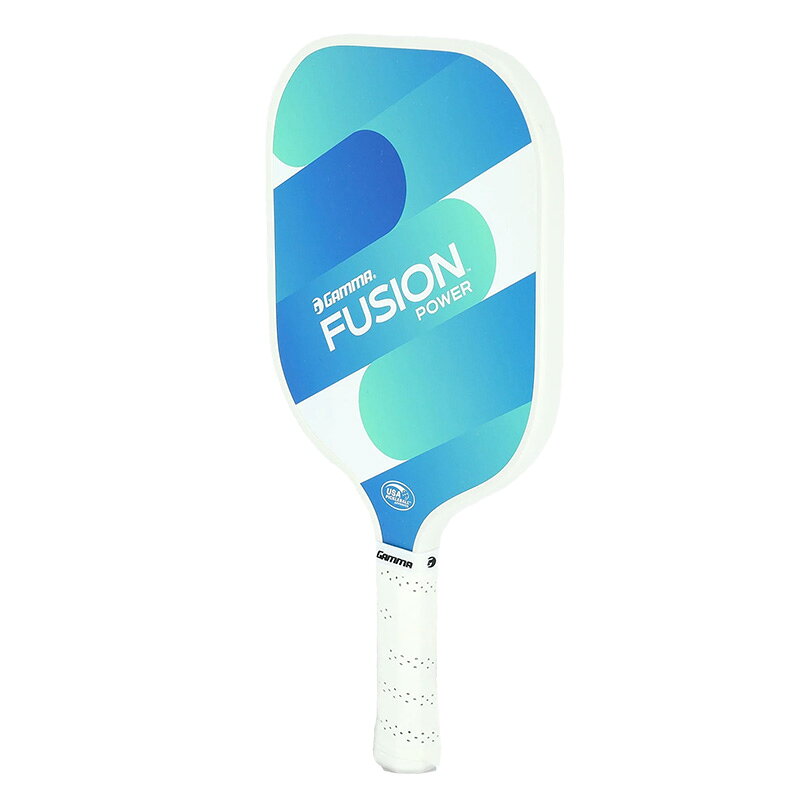 アクトス楽天市場店のGAMMA ピックルボールパドル FUSION POWER (ブルー&グリーン) PICKLEBALL PADDLE ラケット ガンマ BLUE&GREEN 13mm 試合 ゲーム 初心者｜アングル3
