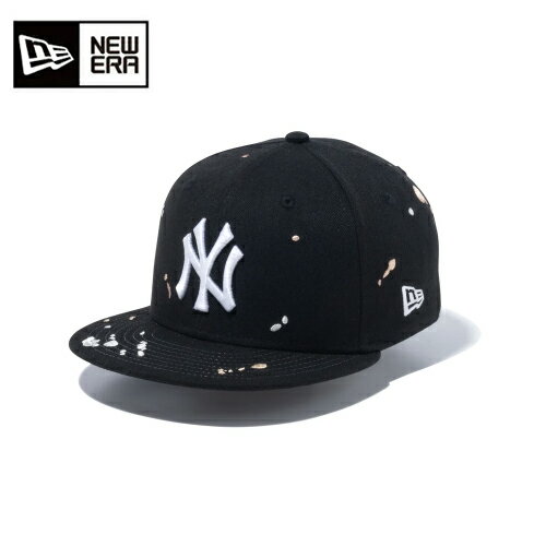 ニューエラ 23FW 13762758 Youth 9FIFTY Splash Embroidery ニューヨーク・ヤンキース ブラック ジュニアキャップ 帽子 アウトドア トレーニング ゴルフ スポーツ