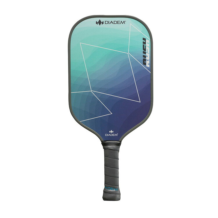 アクトス楽天市場店のDIADEM Rush ピックルボールパドル BLU×GRN TPA006 ダイアデム PICKLEBALL PADDLE ラッシュ ラケット ブルー グリーン｜アングル3