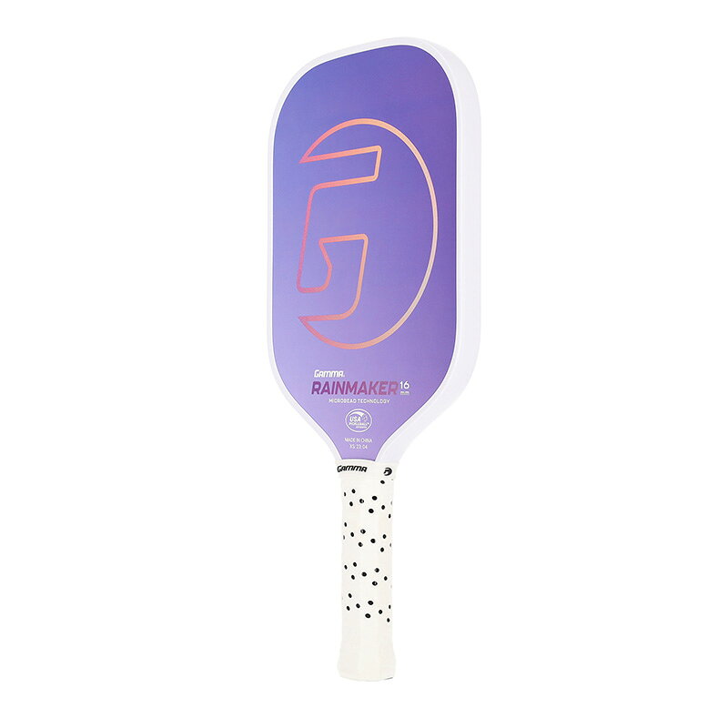 アクトス楽天市場店のGAMMA ピックルボールパドル MICROBEAD RAINMAKER 16 パープル 1E805713 ガンマ マイクロビーズ レインメーカー ラケット PICKLEBALL PADDLE カーボン 16mm｜アングル3