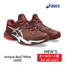 ASICS コートFF3 オールコート COURT FF 3 アシックス 1041A370-600 アンティークレッド×ホワイト テニス シューズ スピード 安定性 2023FW