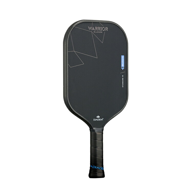 アクトス楽天市場店のDIADEM ピックルボールパドル WARRIOR BLUCORE STANDARD19 25FW ブラック TPA019 ダイアデム PICKLEBALL PADDLE ラケット ウォーリアー ブルーコア スタンダード19｜アングル2