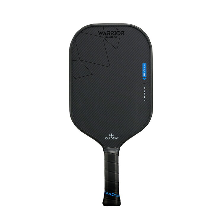 アクトス楽天市場店のDIADEM ピックルボールパドル WARRIOR BLUCORE STANDARD19 25FW ブラック TPA019 ダイアデム PICKLEBALL PADDLE ラケット ウォーリアー ブルーコア スタンダード19｜アングル3