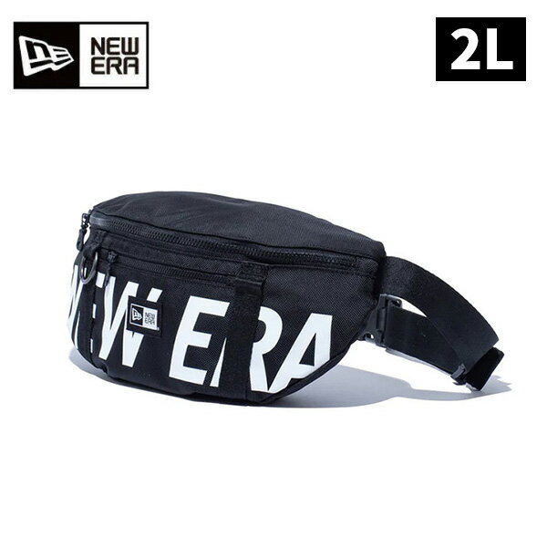 ニューエラ ウエストバッグ 2L プリントロゴ ユニセックス 25FW ブラック×ホワイト 14521296 ボディバ..