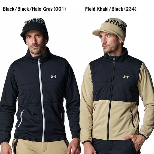 【20日0時〜24H限定★ショップP最大10倍】アンダーアーマー UAドライブ プロ インサレーテッド ハイブリッド フルジップ ジャケット メンズ 25FW ブラック カーキ (6007924) ゴルフ トレーニング スポーツ 運動 アウトドア ウォームアップ UNDER ARMOUR