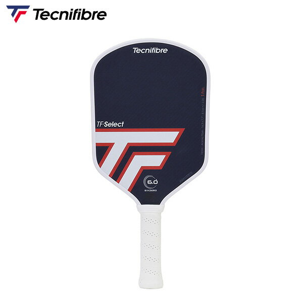 【商品名】 TF-Select 2025 【商品番号】 17SELECT25 【タイプ】 オールラウンドモデル 【形状】 ハイブリッド 【厚さ】 15mm 【重量】 230g +/-10g 【全長】 414mm 【パドル幅】 195mm 【バランスポイント】 236mm 【ハンドル長さ】 135mm 【素材】 コア材料：PP CORE フェイス素材：アラミドファイバー 【構造】 サーモフォーム 【テクノロジー】 T-FELL（シリコンインジェクショングリップ） 【エッジ】 カーボンフュージョンエッジ 【原産地】中国 【備考】こちらの商品は他の通販サイトと在庫共有しているため、ごくまれにご注文後でも在庫切れの場合がございます。 その際は連絡させて頂きますので、予めご了承ください。TF SELECT 2025 【ALL-AROUND】 多用途性と感触を求めるプレーヤーに最適な、高性能ピックルボール ラケットです。 Select は、コート全体での感触とコントロールを求めるオールラウンドプレーヤーにとって最も信頼できる選択肢です。 セレクトは、そのユニークな多用途性により、パワーと繊細さを交互に発揮してあらゆるポイントを勝ち取ることができる、熟練したプレーヤーにとって理想的なラケットです。 強力なドライブ、ボレー、ショットでゲームのスピードを上げたい場合も、正確なディンク、ドロップ、リセットでペースを落としたい場合も、Select はあらゆるラリーを制覇するために必要なすべてのオプションを提供します。 ハイブリッド形状により、範囲とパワーがわずかに向上するとともに、広い打撃面と優れた操作性を維持し、あらゆる状況でコントロールを維持します。 15mm ポリプロピレン コアとアラミド ファイバー表面の組み合わせにより、各ボールとのクリーンで連続したコンタクトが実現され、正確で反応の良い感触が得られます。 このシリーズのすべてのラケットと同様に、Select にはTecnifibre が開発した「T-Feel」テクノロジーが組み込まれています。これは、ハンドルにシリコンを注入して振動を吸収し、ストロークごとによりしっかりとした快適な感触を保証するものです。 周辺のフォームとSix Zero の カーボンフュージョンエッジ テクノロジーにより耐久性と安定性が向上し、ラケットの表面全体のパフォーマンスが最適化されます。 ■Performance 耐久性と高品質を兼ね備えた熱成形構造を実現するSix Zero Fusion Edgeテクノロジー T-Feel-ハンドルにシリコンを注入することで振動を軽減し、よりシャープで正確な感触を実現 最適な感触と優れたボールリターンを実現するアラミド繊維表面 ハイブリッド形状で、コートのあらゆる場所で完璧なゲームを実現するための最大限の汎用性を提供します。 バランスと適応性を保証する15mmコア ほとんどのプレイヤーに適したフォーマット テクニファイバーによるクラシックで印象的なデザイン